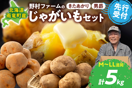 【先行予約】北海道産 じゃがいも食べ比べセット 「きたあかり・男爵」 5kg  ジャガイモ 芋 いも 秋野菜 季節の野菜 直送農場 北海道雨竜町産 サイズ混同 野菜