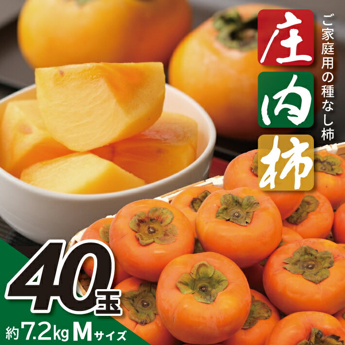 【ふるさと納税】庄内柿 平核無柿 Mサイズ 40玉 約7.2kg 10月中旬〜11月中旬頃お届け ※着日指定不可 東北 山形県 酒田市 庄内地方 柿 かき カキ 種無し柿 種なし柿 ご家庭用 農協 JA 産地直送 果物 くだもの フルーツ 冬 秋 旬