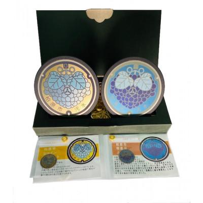 ふるさと納税 柏原市 チタン製ミニチュアマンホール・メダル　柏原市セット |  | 01