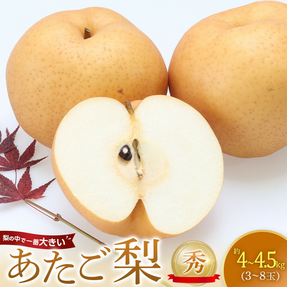 【ふるさと納税】305.あたご梨　秀　約4kg以上～4.5kg未満（3～8玉前後）◇　※2025年11月下旬～2026年2月中旬頃に順次発送予定