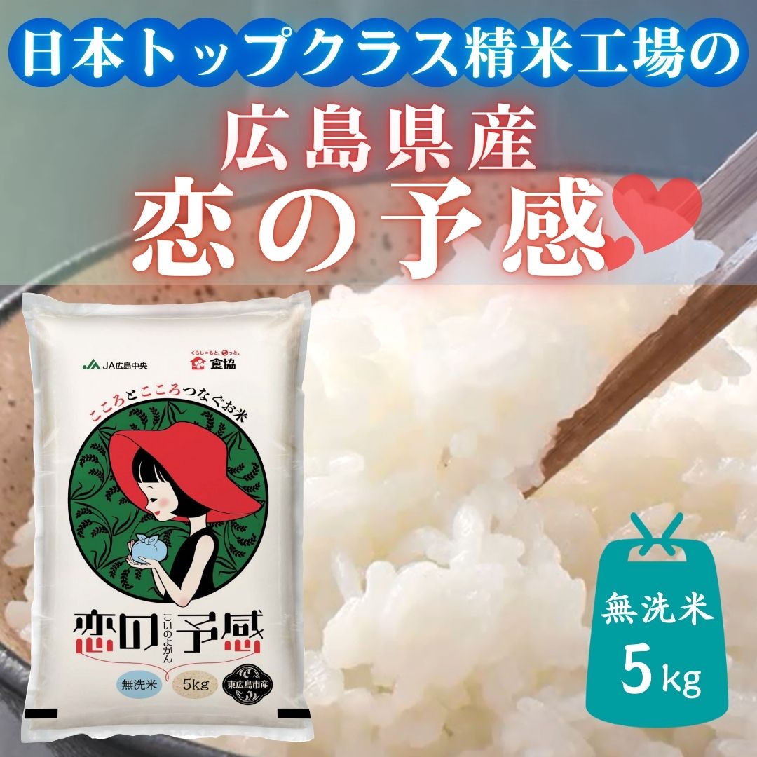 【ふるさと納税】東広島市産米　恋の予感　無洗米　5kg