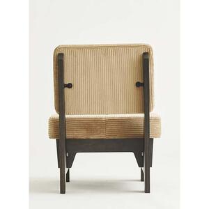 【コーデュロイベージュ×フレームブラック】 高品質な一人掛け組み立てソファ