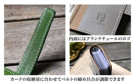 本革ベルト付き20ポケットカードケース グレージュ(灰色)　滋賀県長浜市/株式会社ブラン・クチュール[AQAY074]