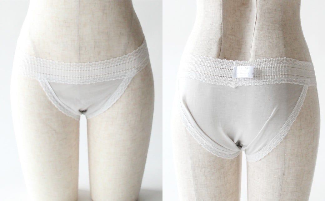 シルク／ショーツ　グレー 