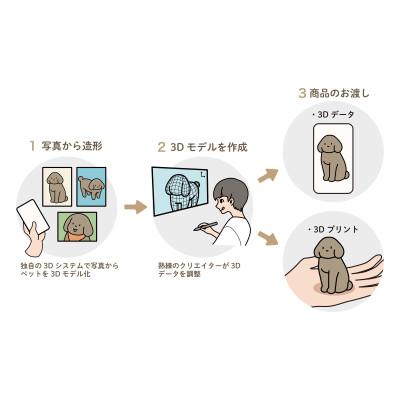 ふるさと納税 中野区 思い出のペット写真から作る3Dフィギュア　長辺13cm |  | 02