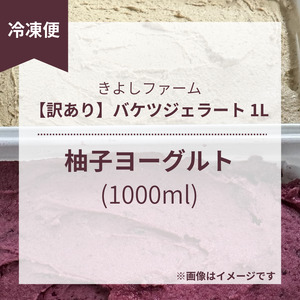 【訳あり】特製バケツジェラート1L【柚子ヨーグルト】 ジェラート
