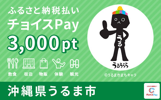 
うるま市チョイスPay 3,000pt（1pt＝1円）【会員限定のお礼の品】
