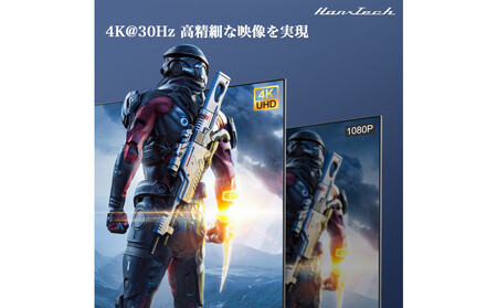 Hanx-Tech DP1.4 to HDMI1.4 変換ケーブル 1m AOP0033