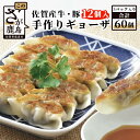 【ふるさと納税】佐賀産牛 佐賀産豚の手作りギョーザ 12ケ入り×5パック 合計60個 冷凍 餃子 ぎょうざ 佐賀県 鹿島市 送料無料 B-86