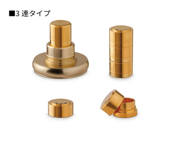 ありがとう地蔵（カプセル納骨像）シャンパンゴールドタイプ 納骨カプセル３連タイプ｜鳥取 岩美【77041】