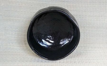 【美濃焼】瀬戸黒茶碗 25 [一品物 手作り 信長焼] 【献上窯元 陽山窯 水野雅之作】[MAA101]