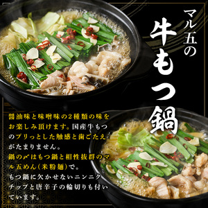 【博多の名物セット】国産牛もつ鍋(みそ味)2人前&辛子明太子切子450g(芦屋町)【配送不可地域:離島】【1421528】