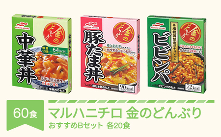 マルハニチロ 金のどんぶり レトルト おすすめBセット 60個 ku-rtxxx60-ck20bt20bb20