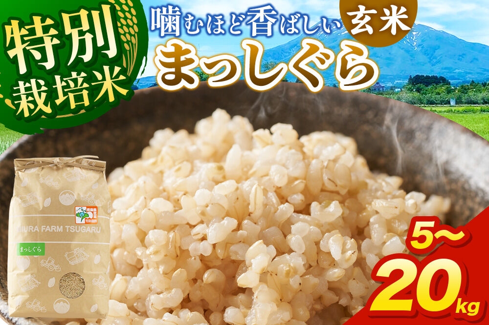 
                  米【特別栽培米】まっしぐら 玄米【選べる 5kg～20kg】令和7年産 青森県弘前市産 [5キロ 小分け まっしぐら 特別栽培米 玄米 ブランド米 青森県 弘前市産]
                