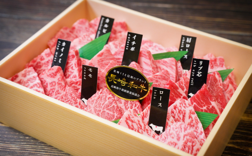 【全6回定期便】【上ランク】長崎和牛焼肉盛り合わせ (上盛り) 約1kg ヒレ ランプ マルシン 和牛 牛肉 牛 肉 お肉 長崎