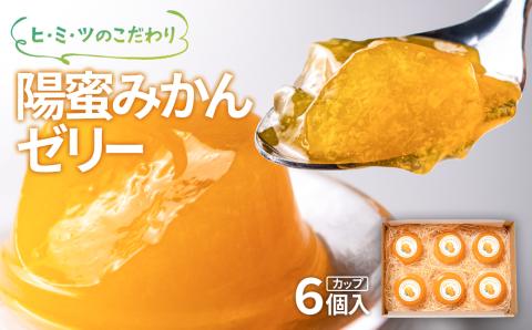 贅沢みかんゼリーカップ90ｇ×6個セット　西都市産「陽蜜みかん」使用＜1-12＞