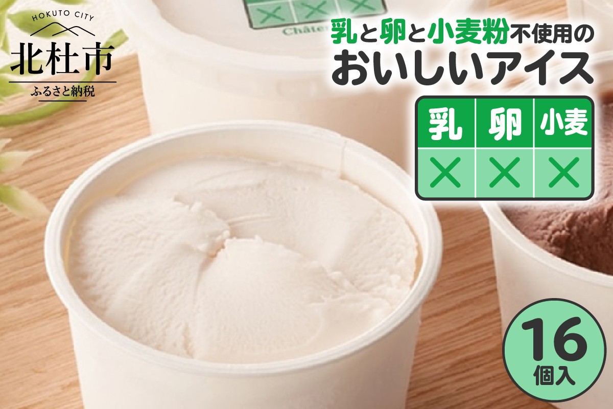 
            【シャトレーゼ】乳と卵と小麦粉を使用していないおいしいアイス 16個入 4個入×4 不使用 グルテンフリー ビーガン ヴィーガン 豆乳 豆乳アイス バニラ バニラミルク こども  夏 デザート 北杜市
          