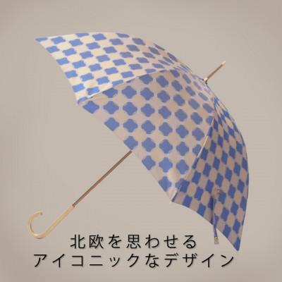ふるさと納税 西桂町 婦人長傘　ノルディック ドットコラージュ(ブルー)槙田商店の傘職人が作る北欧テイスト |  | 02