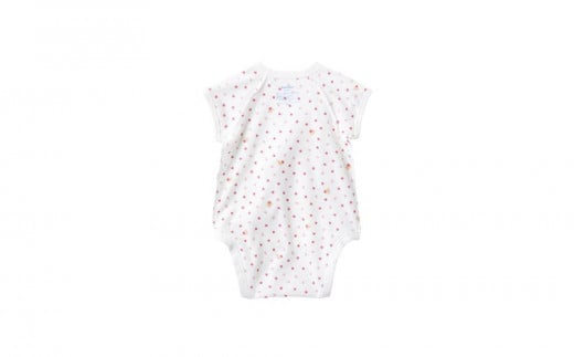 【50cm】ファミリアのロンパス型肌着（総柄）ピンク