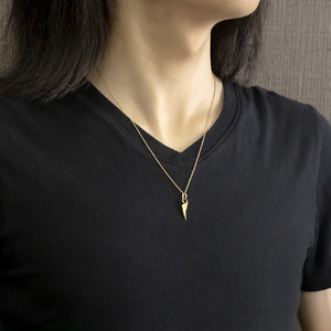 ネックレス 18金 18k メンズ フェザー 羽根 ダイヤモンド ペンダントトップ 羽 イエローゴールドK18 ゴールド シンプル ジュエリー 普段 使い 190523100dym-s SWAA333