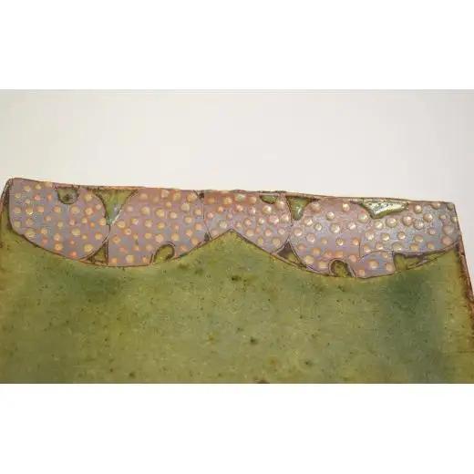 釉彩小角皿 2枚セット 和食器 陶芸品《受注制作》皿 角皿 正方形 プレート 取り皿 和食器 おすすめ おしゃれ 陶芸 手作り 陶器 陶芸作家