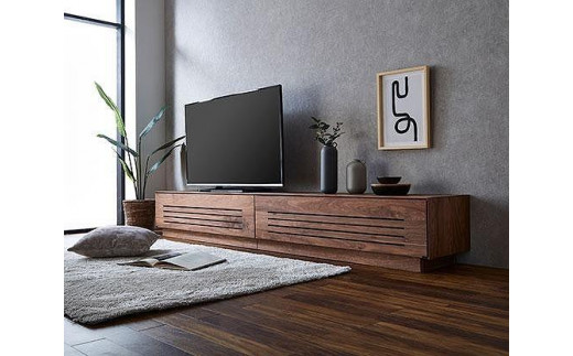
            【開梱設置】テレビ台 ルーチェ 無垢 ウォールナット 幅254-304cm TV テレビボード TV台 TVボード ローボード 家具
          