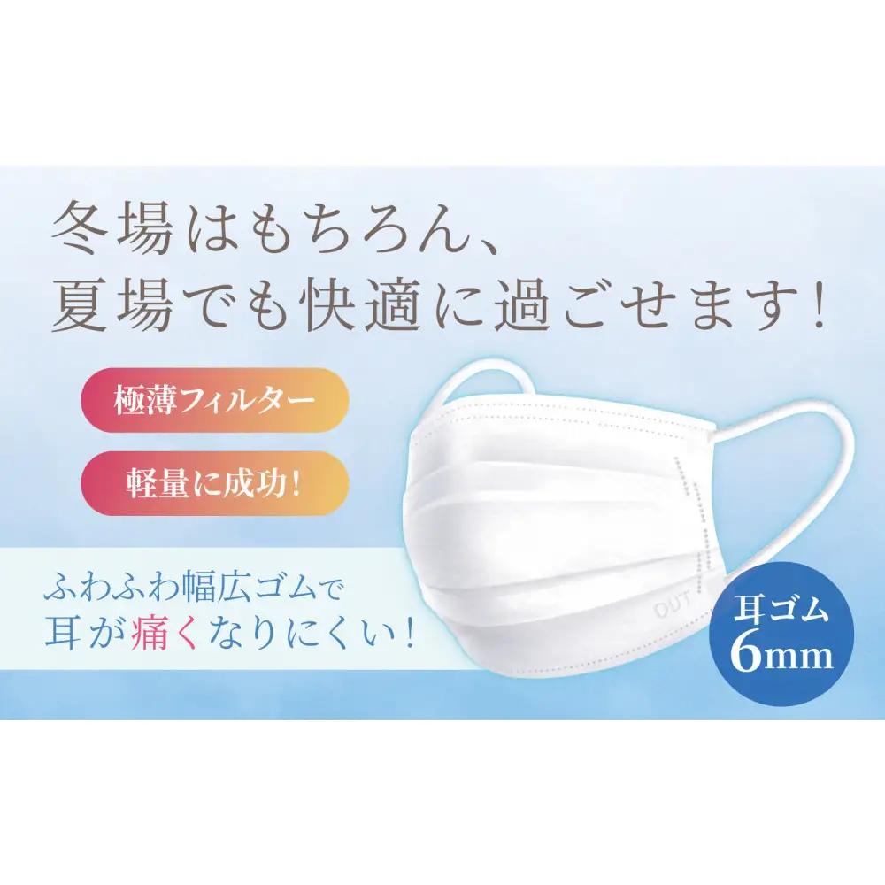 息ラクラク 羽のようにかる～いマスク　小さめサイズ　30枚入り×4箱　新・次元の呼吸感　息蒸れ無し　メガネの曇り無し　息がしやすいマスク　不織布　年中過ごしやすい　耳が痛くなりにくい　日本製