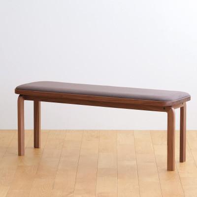 ふるさと納税 府中市 府中市の家具　コッコベンチ　ウォールナット材/生地:ラムース(ダークブラウン)(組み立て式)