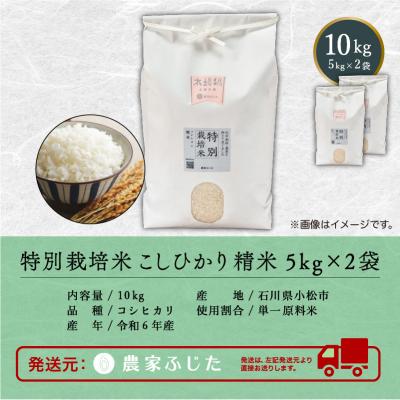 ふるさと納税 小松市 コシヒカリ 10kg 特別栽培米 令和7年産こしひかり 精米 【農家ふじた】 |  | 02
