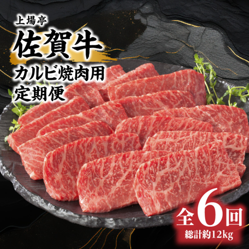 トップブランド牛「佐賀牛カルビ焼肉用」　定期便　約500g×4パック　年6回お届け