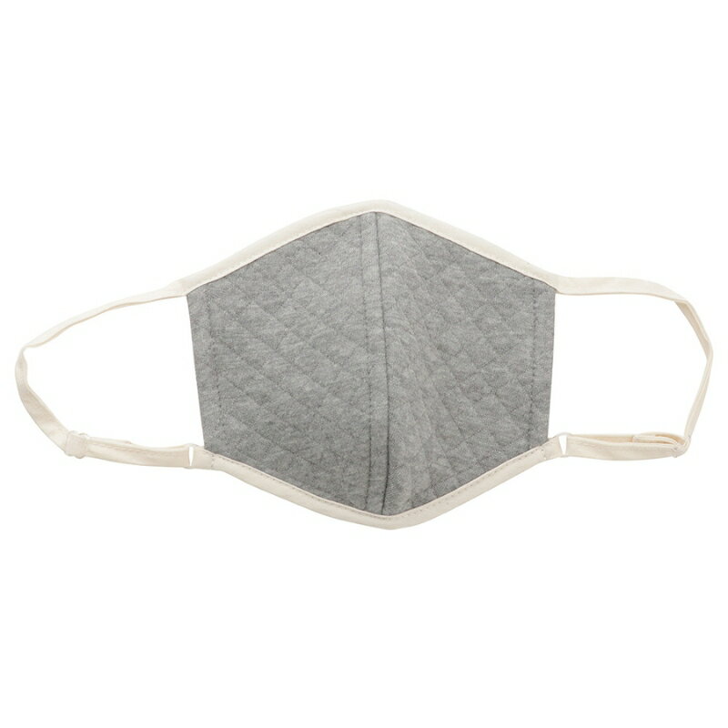 【ふるさと納税】 【グレー】マスク オーガニックコットン中綿以外使用 キルト立体マスク 2個セット