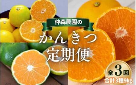 みかん 定期便 3回 計9kg【極早生温州・由良早生・早生温州】みかん【nkmr-tkb0011】