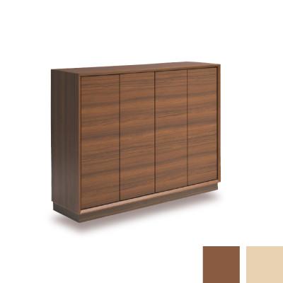 ふるさと納税 大川市 大川家具　国内製造　シューズボックス　リビングボード四季　ロータイプ1200L　ブラウン/ナチュラル