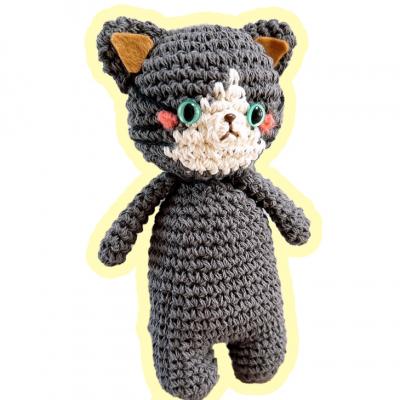 ふるさと納税 小郡市 ほっこり寄り添う あみぐるみ ねこちゃん/ハチワレ[No5354-0234] |  | 02