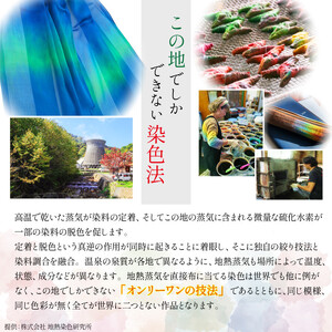 【八幡平GEOCOLOR】 八幡平地熱蒸気染色 ワークショップ 体験チケット 2名様分 ／ 地熱染め 体験教室 現地で体験 手絞り 手染め 染物 染め物 染色 体験型 体験 チケット 染色体験 染物体