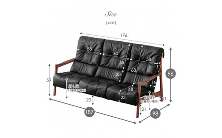 【開梱設置】MARUSHO モルビド 3人掛けソファ アイボリー ハイバック 無垢 ソファ 3P 3人掛け ソファー デザイナーズ 和モダン 牛革 天然木 レザー 日本製 大川家具 丸庄 リビング 本