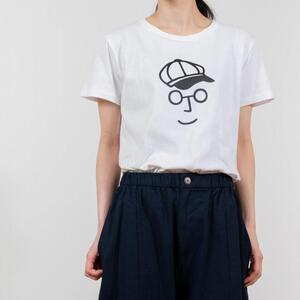 《1》【KEYMEMORY 鎌倉】キャスケットイラストTシャツ WHITE