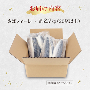 【訳あり】塩サバ 約2.7kg フィーレ 【塩さば】