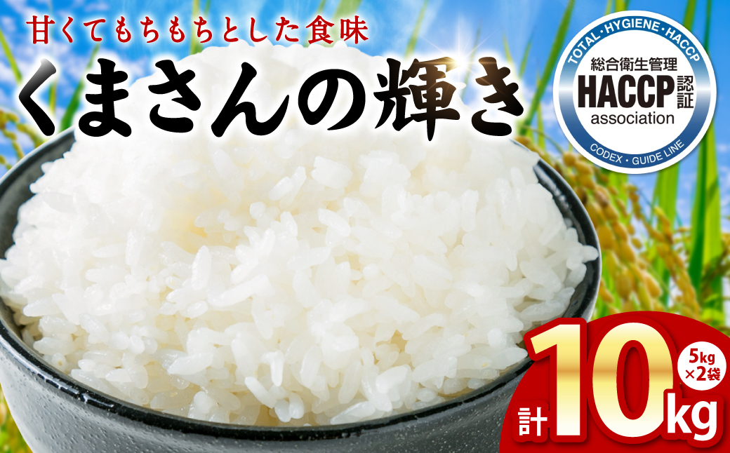 【先行予約】くまさんの輝き 5kg×2袋 合計10kg  熊本県 八代市産 米 お米 精米 白米 国産 【2025年11月下旬より順次発送】