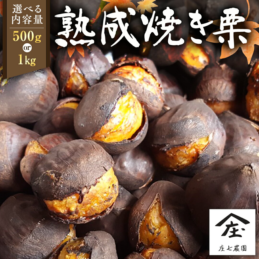【ふるさと納税】 ＼ 選べる内容量 ／ 庄七農園 限定 熟成 焼き栗 1kg 【 2024年10月から順次お届け 】 栗 くり 焼栗 おやつ スイーツ 茨城 和栗 美味しい 果物 フルーツ