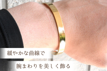 バングル ブレスレット イエローゴールド [シエロ 山梨県 中央市 21470931] 18k 18金 K18 シンプル バングル メンズ 18cm No.cibg801y