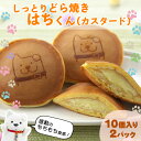 【ふるさと納税】冷凍しっとりどら焼きはちくん（カスタード）10個入り×2パック　【60P5605】 和菓子 スイーツ 東北センバ 秋田県 大館市 ご当地グルメ ギフト プレゼント 送料無料