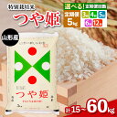 【ふるさと納税】★高評価★配送回数が選べる 定期便 令和6年産 山形産 特別栽培米 つや姫 5kg 3回 4回 5回 6回 12回 山形 お取り寄せ 送料無料 発送回数 選べる 精米 ブランド米 山形市 山形県