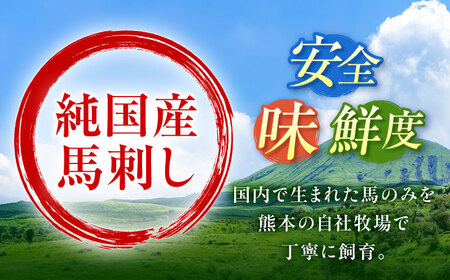 『純国産』熊本の味 上赤身 馬刺し 計約1kg（約200g×5パック）ブロック チルド 冷蔵 馬刺し [AYCN036]