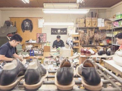 レザー雪駄 (ゴム底) 【浅草の靴職人橋本公宏氏がハンドメイドでお作りする「上質な雪駄」】(サイズ：L(26.5～28.0cm))_0153-004-T04-3
