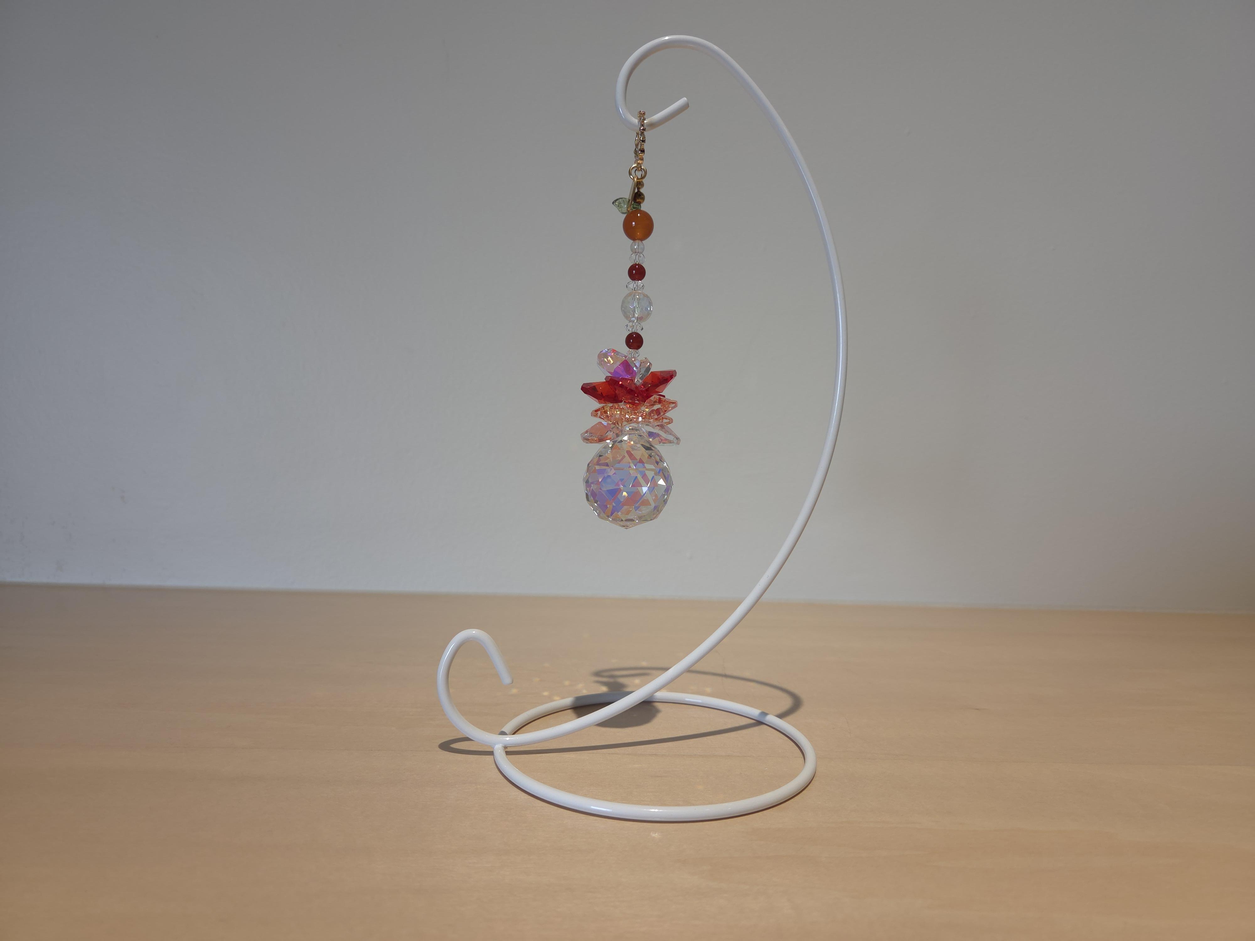 サンキャッチャー（ロゼ） 北海道 池田町 いけだワイン城 オリジナル クリスタル インテリア 窓飾り 天然石 クリスタル アクセサリー ギフト