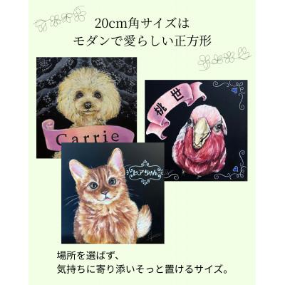 ふるさと納税 王寺町 手描き・オイルパステルで描く「オーダーメイド・ペット肖像画」20cm正方形 |  | 02