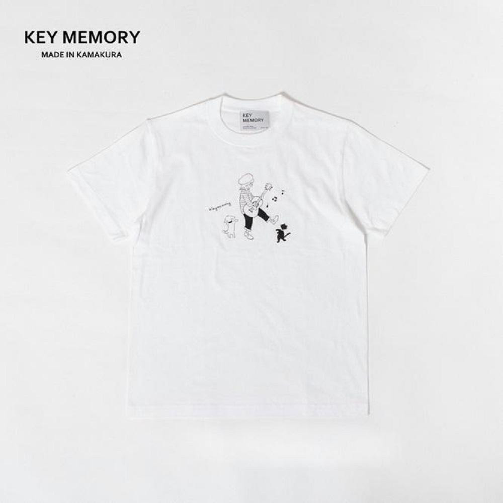 
【KEYMEMORY】ミュージックTシャツ　WHITE
