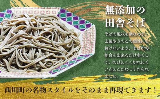 FYN6-162 山菜そば発祥の店『出羽屋』の月山山菜そばセット(2人前) 季節の山菜・具材・たれ付 山菜 さんさい 茸 きのこ キノコ 野菜 具材付 蕎麦 そば ソバ 麺 簡単調理 贈答 贈り物 ギ