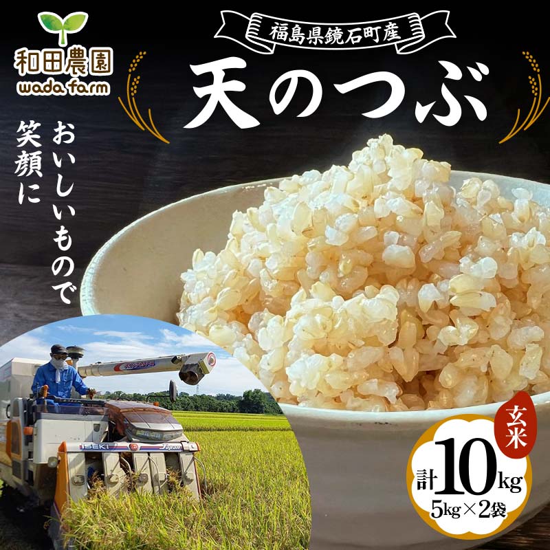 2024年産 福島県鏡石町産 和田農園「天のつぶ」玄米 10kg（5kg×2袋） 米 コメ こめ  F6Q-193